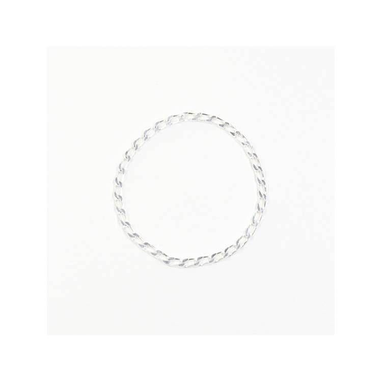 Cockring grande taille plaqué argent chaîne gourmette 60 mm de diamètre Cockring grande taille plaqué argent chaîne gourmette 60 mm de diamètre