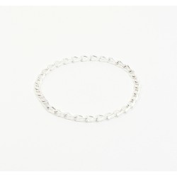 Cockring grande taille 60 mm gourmette plaqué argent