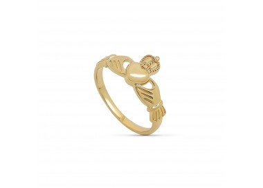 Bague plaqué or 18 carats Claddagh