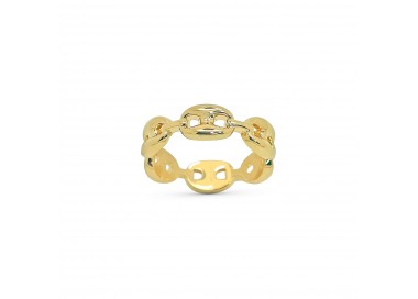 Bague en Plaque Or Grain De Café
