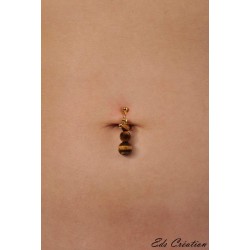 Clip Nombril diapason Oeil de Tigre