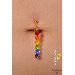 Clip Nombril plaqué Or Diapason Lesbien