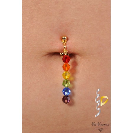 Clip Nombril plaqué Or Diapason Lesbien