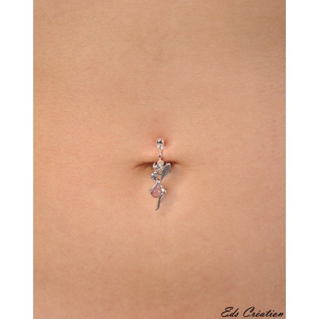 Faux Piercing Fée Argent Améthiste