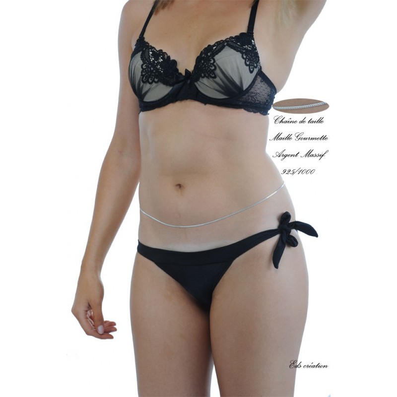 Chaine taille Maille Gourmette Argent Massif Chaine taille Maille Gourmette Argent Massif