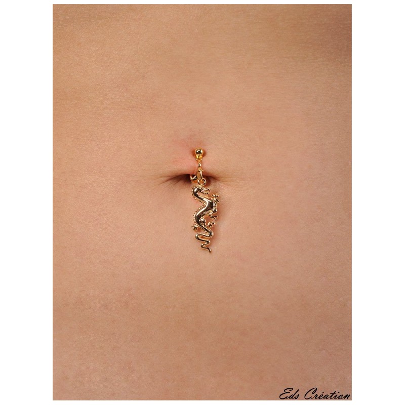 Clip Nombril Dragon plaqué or Clip Nombril Dragon plaqué or