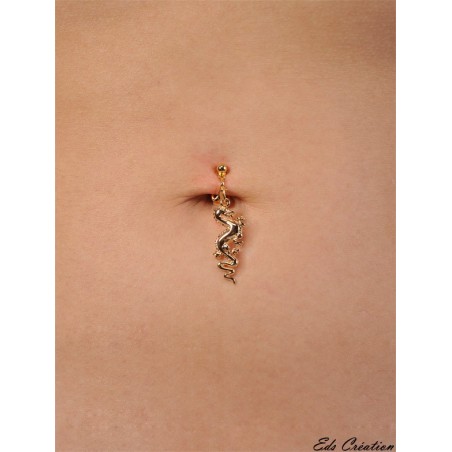 Clip Nombril Dragon plaqué or