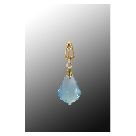Clip clitoris plaqué or Barroque cristal Swarovski Bleu