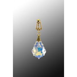Clip clitoris plaqué or Barroque Aurore Boréale Swarovski