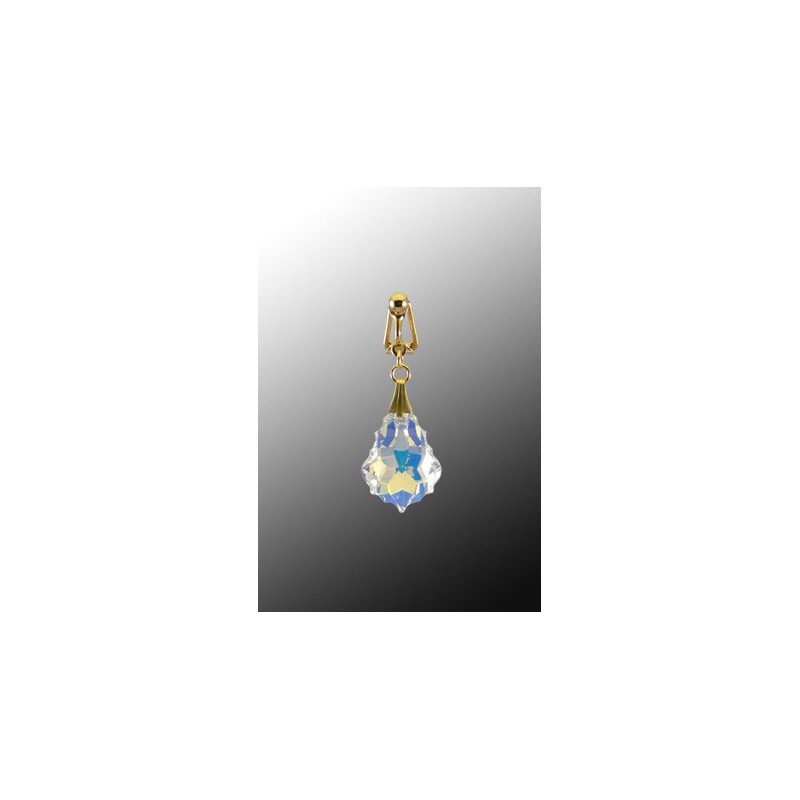 Clip clitoris plaqué or Barroque Aurore Boréale Swarovski Clip clitoris plaqué or Barroque Aurore Boréale Swarovski
