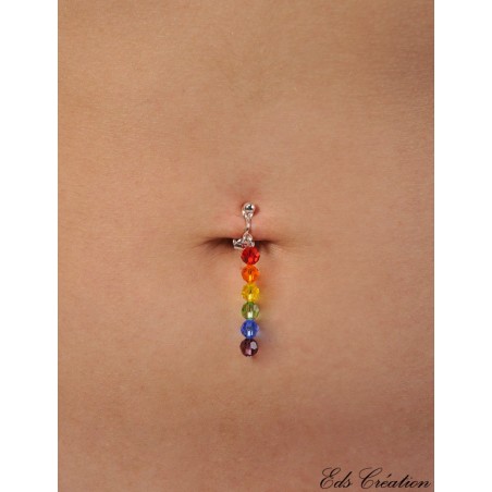 Clip Nombril plaqué Argent Diapason Lesbien