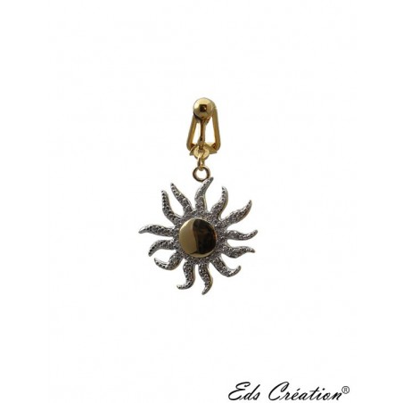 clip nombril Plaqué or Soleil