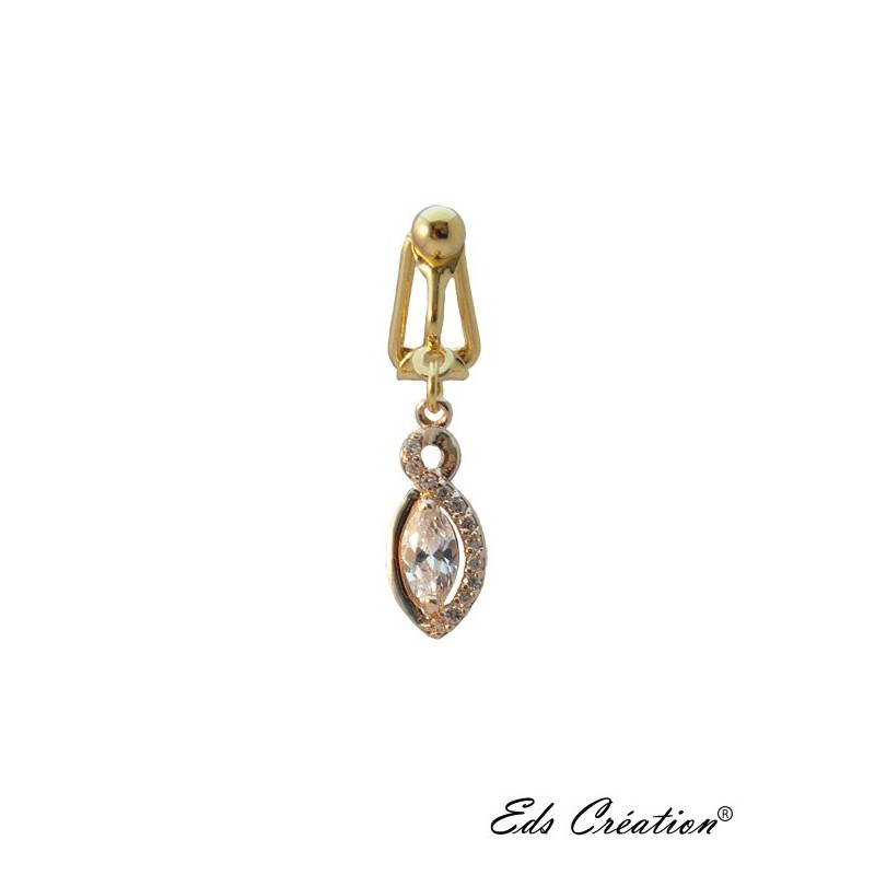 Clip nombril plaqué or infinity cristal Clip nombril plaqué or infinity cristal