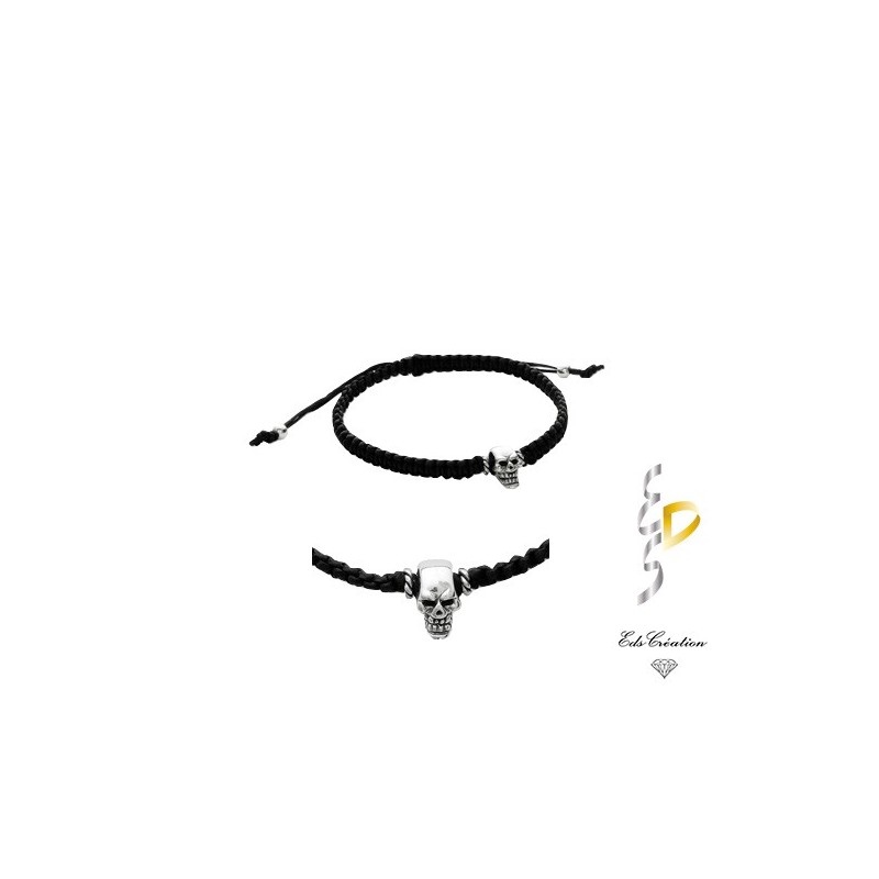 Cockring Macramé tête de mort Argent Cockring Macramé tête de mort Argent