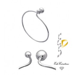 Cockring entrelacer Argent