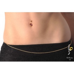  Chaînes de taille plaqué or pour piercing nombril