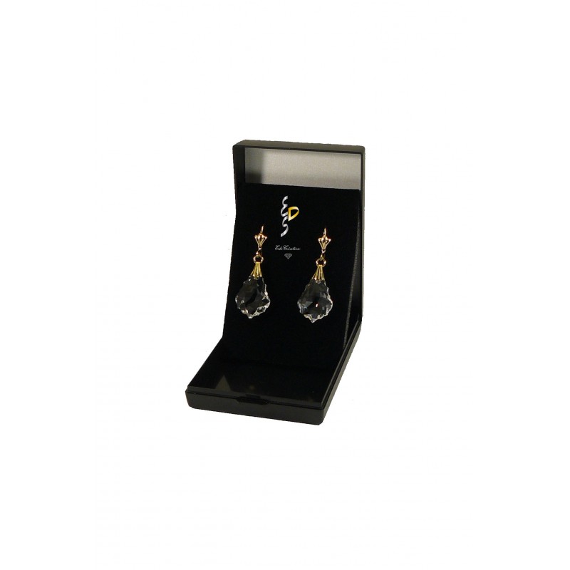Boucle d'oreille plaqué Or Barraque cristal Boucle d'oreille plaqué Or Barraque cristal