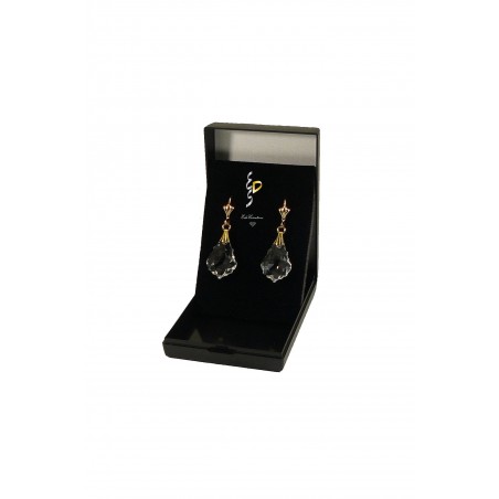 Boucle d'oreille plaqué Or Barraque cristal