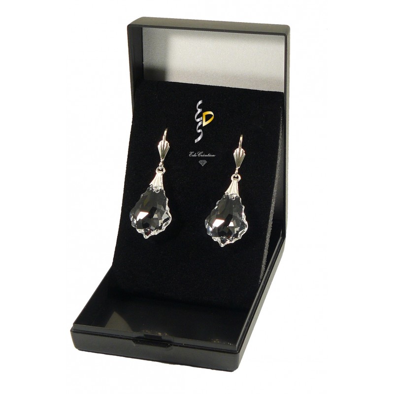 Boucle d'oreille argent Barroque cristal Swarovski Boucle d'oreille argent Barroque cristal Swarovski