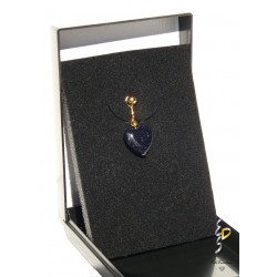 Clip clitoris plaqué or Coeur pierre de sable Bleu