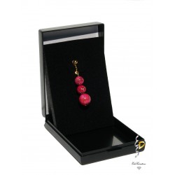 Clip nombril plaqué Or diapason jaspe impérial Rose