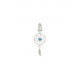 Clip nombril attrape rêve argent perle howlite